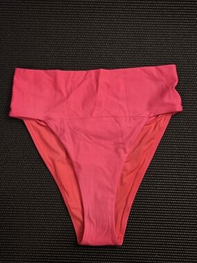 aerie High-Waist Bikini Bottoms in Hot Pink